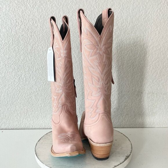 Lane SMOKESHOW Womens Cowboy Boots 8.5 Pink Western Cowgirl Mid Calf Pointed Toe - Picture 1 of 11